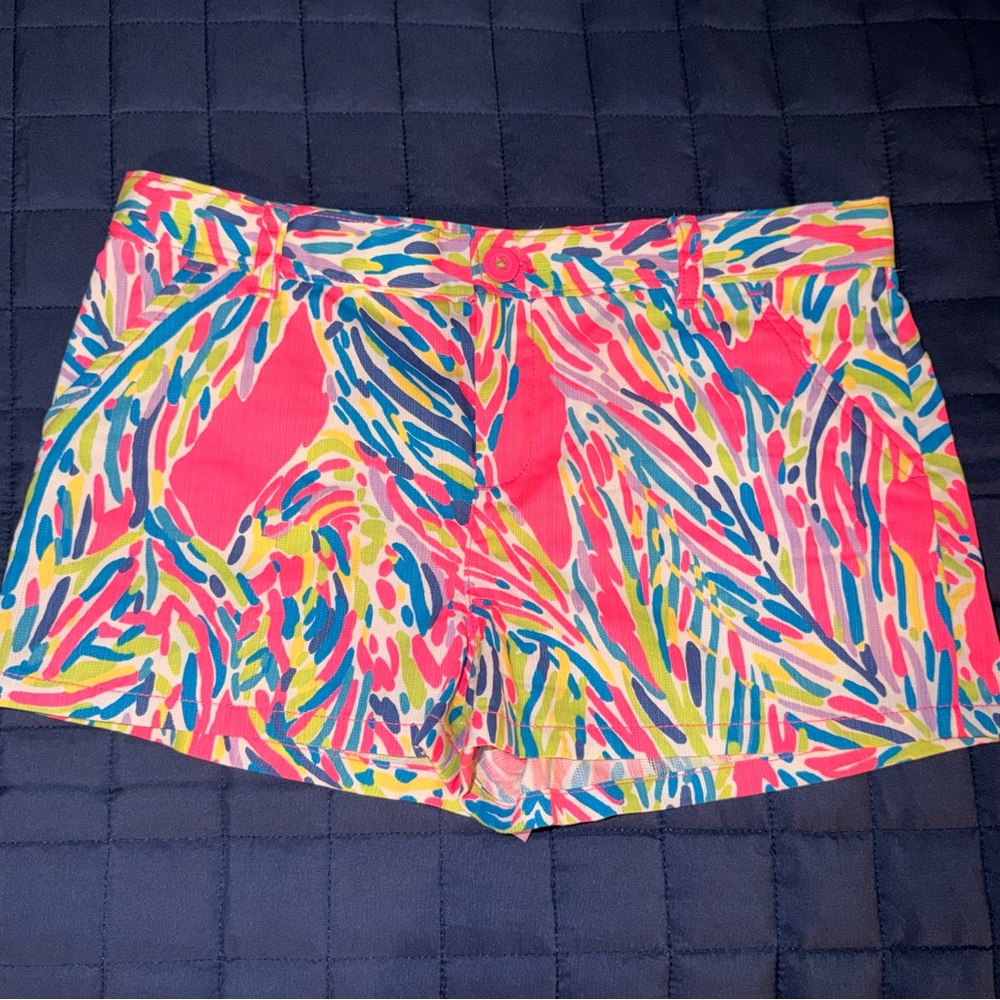 Lilly Pulitzer Vibrant Multicolor Girls Shorts, Sz 14
